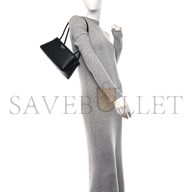 Pra*a nappa shoulder bag black 1ba368 (25*13.5*13cm)